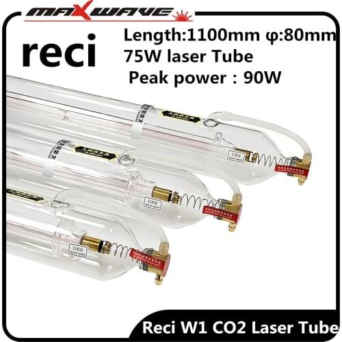 RECI W4 100W CO2 Laser Tube Length 1400mm Diameter 80mm for Engraving Cutting Machine