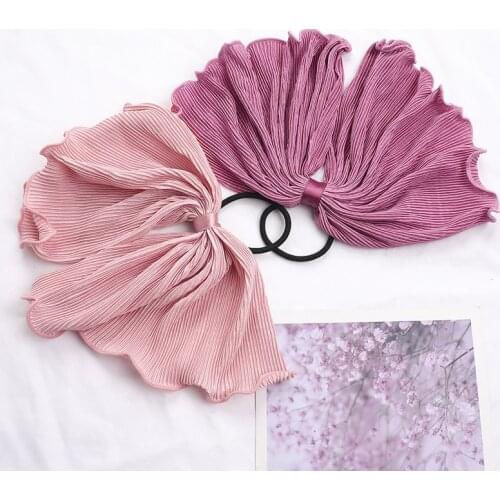 Women Bowknot Hairband Hair Accessories Rubber Bands Stripe Ribbon Hair Lady Elastic Hair Band Rope Scrunchies Ponytail Holder
