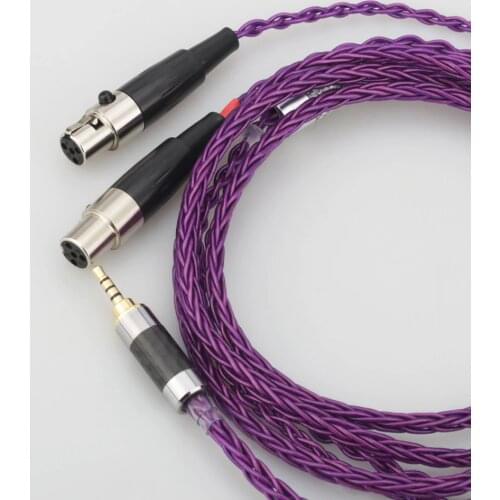 HIFI 2.5/3.5/4.4mm/XLR Balanced Earphone Headphone Upgrade Cable Silver Plated for Audeze LCD-3 LCD3 LCD-2 LCD2 LCD-4
