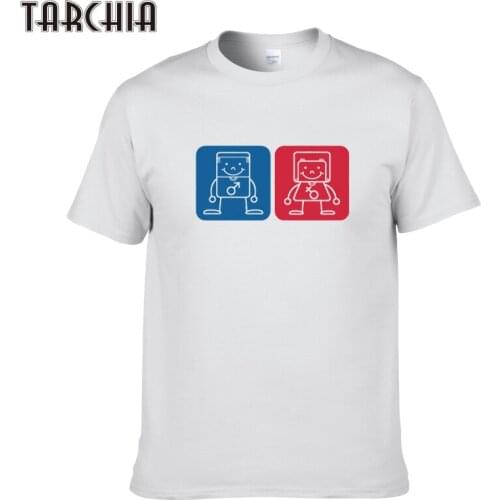 TARCHIA 2021 Boy Girl Print Tees Tops Casual T Shirt Men New Cotton Slim Fit Homme Sleeve Top Spring Graphics Fashion