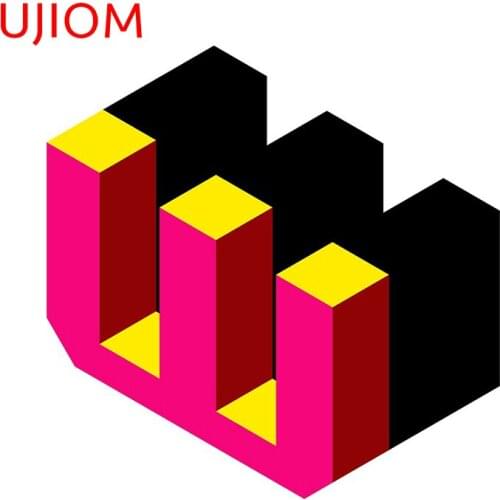 UJIOM Cartoon Wall Stickers Letter W Isometric Graphic Sticker Room Decorations Wallpaper Waterproof Home Decor Art Decals