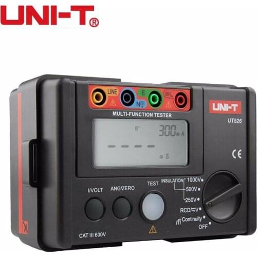 UNI-T UT526 Multi-Functional Electrical Insulation Tester Earth Resistance Meter + 1000V+RCD Tester+Continuity+Vac/dc (4 in 1)