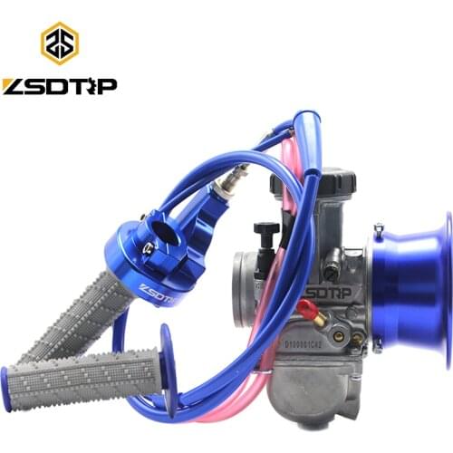 ZSDTRP 34 36 38 40 42MM Motorcycle PWK Carburetor+Throttle grips+Cable+Hand Grips+Air Filter Cup