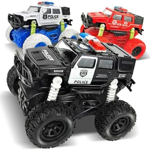 1:32 Alloy Diecast Off-Road Vehicle Pull Back Friction Stunt Police Series Car Toys Juguetes Carro for Boys Children Gifts Y170