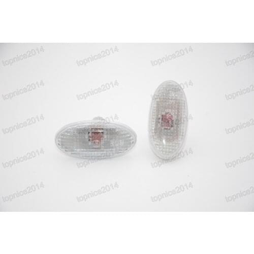 1Pair Clear Fender Side Marker Light Turn Signal Lamps GJ6A-51-120 For Mazda 2 2007 DE