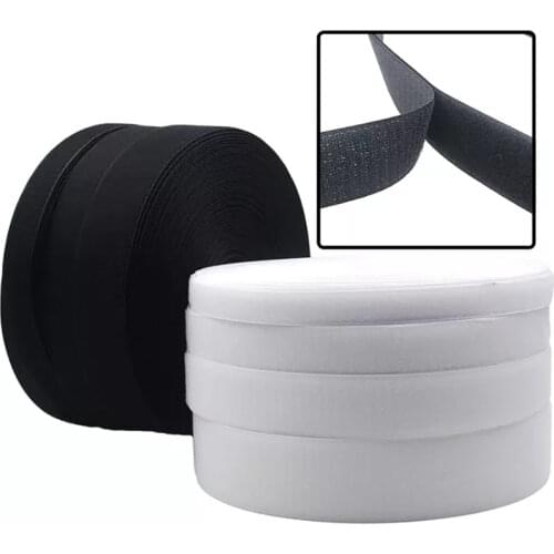 1Pair 16mm-100mm Velcros Black White Fastener Tape Magic Tape Hook and Loop Tape Cable Ties Sewing Accessories, 1meter/lot