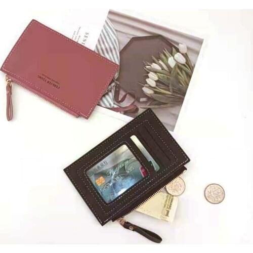 1 PCS Mens card coin purse short pu leather coin pocket bus card storage bag coin purse minimalist coin purse card holder