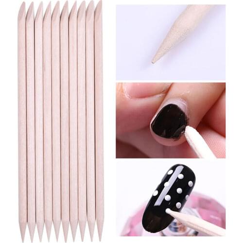 100 Pcs Nail Art Design Orange Wood Stick Sticks Cuticle Pusher Remover Manicure Pedicure Care