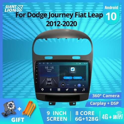 2DIN Android10.0 Car Radio For Dodge Journey Fiat Leap 2012-2020 GPS Navigation Stereo Receiver DSP Auto Radio Car Receiver IGO