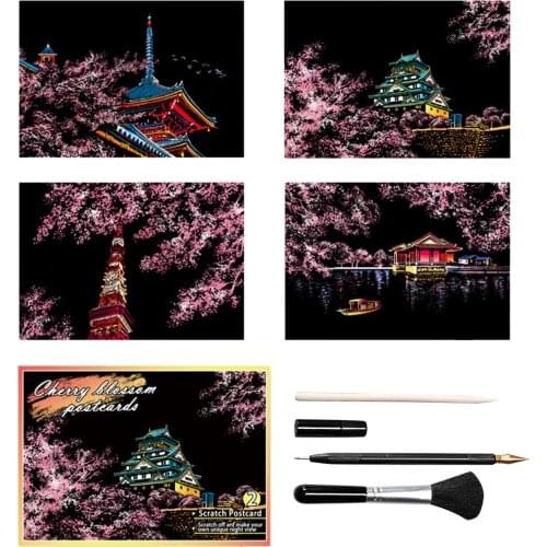 4Pcs/set Magic Colorful Drawing Board Paper Painting Scraping Children Learning Education Toys Painting Doodle Scratch Toys