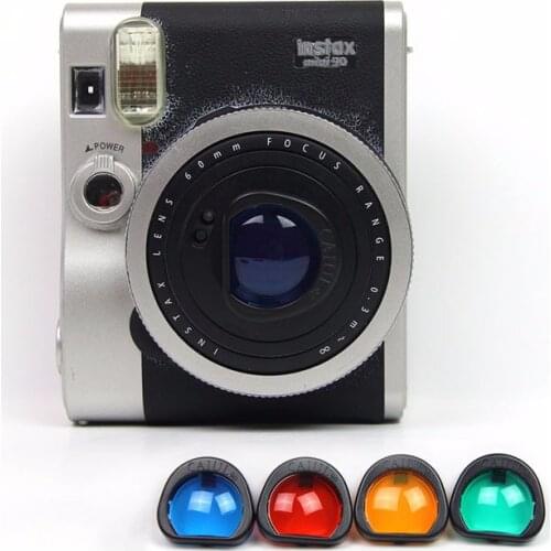 4pcs per Set Fujifilm Instax Mini 90 Instant Camera Colorful Filters Magic Close Up Lens Camera