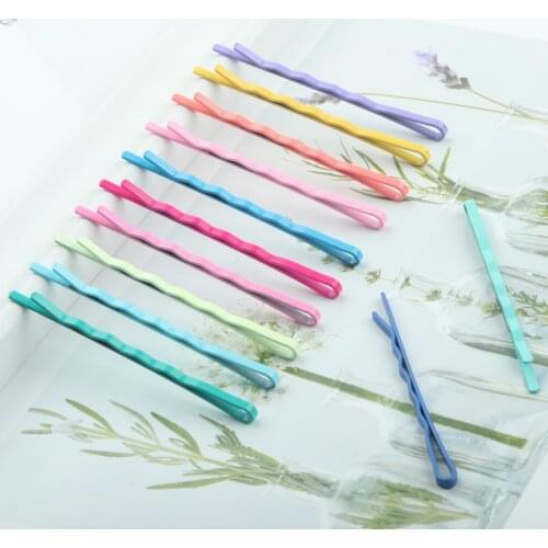 50pcs/set Black Hairpins Girls Hair Clips Hairgrip Metal Barrettes Shape Styling Bobby Pins Curly Wavy Salon Clip 5cm Hairclips