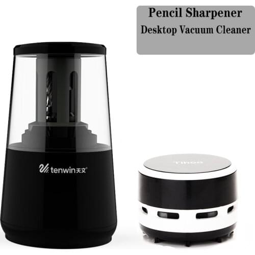 Tihoo Stationery Automatic Pencil Sharpener Electric Mechanical Battery USB Tenwin Metal Mecanico for Children School Supplies