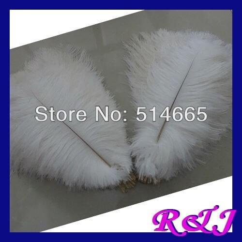 Free shipping 200PCS/LOT WHITE Ostrich drab feather 12-14" 30-35CM for wedding centerpieces