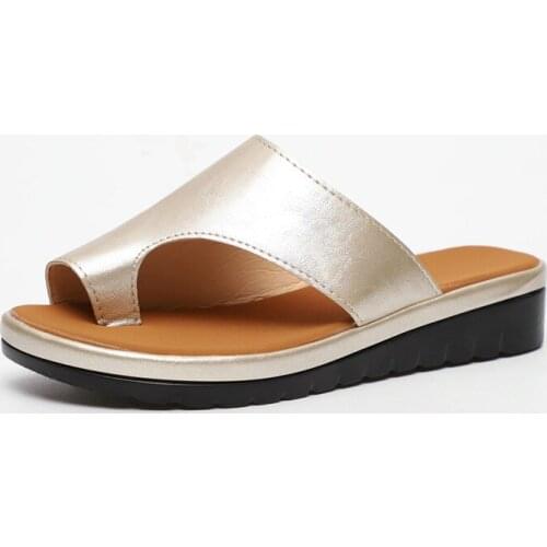 Good Quality Women Summer Wedge Sandals Footwear Beach Bing Peep-Toe Shoes Female Mid Heels Platfrom Casual Slippers Plus Size