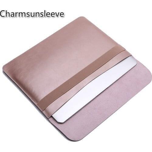 Charmsunsleeve,For Apple Macbook Pro Air 16 15.6 13 12 11.6 2019 2018 Case Retin Ultra-thin Microfiber Leather Cover Sleeve Bag