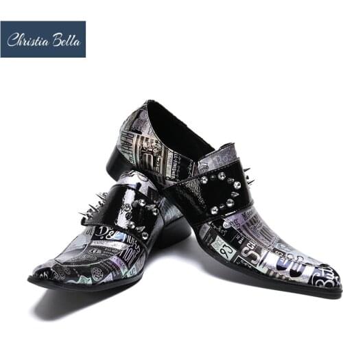 Christia Bella Plus Size Classical Men Business Dress Shoes Patent Leather Derby Shoes Mens Flat Oxfords Wedding Party Shoes