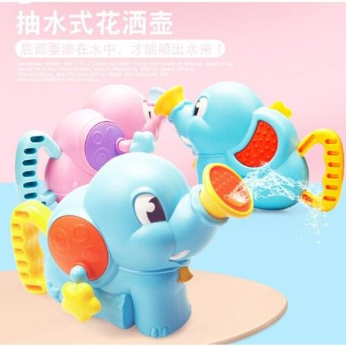 Childrens Bathroom Elephant Shower Pump Baby Hand Spray Water Education Elephant Bathtub Shower Water Toy kids Toddler Bath Toy