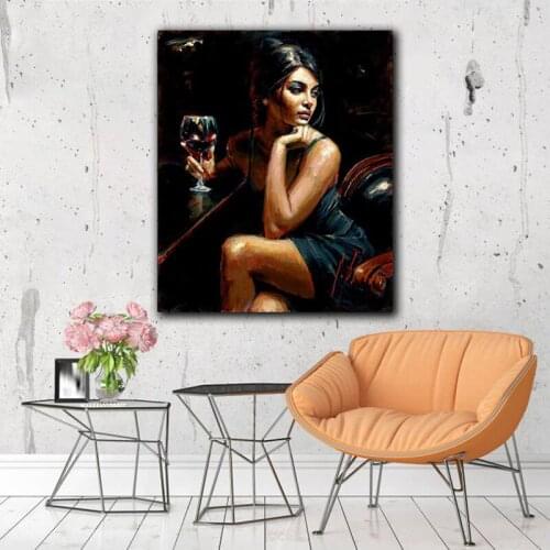 DIY painted pictures by Numbers with color figures painted by digital frame painters