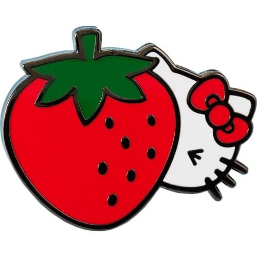STRAWBERRY BABY CAT ENAMEL PIN