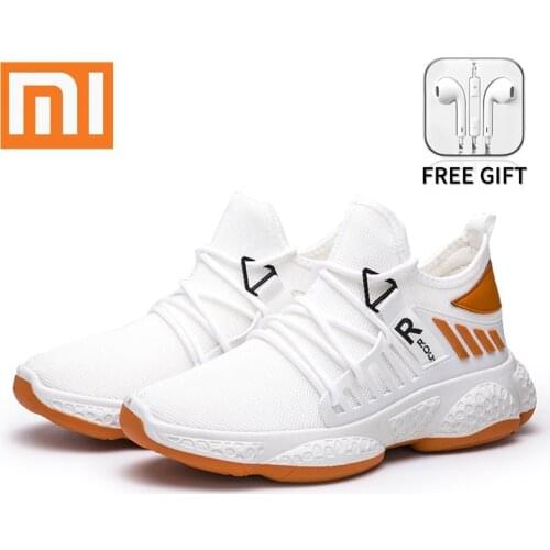 Xiaomi Men Women Sneakers Unisex Air Cushion Running Shoes Breathable Lightweight Sport Shoes Lace-Up Non-Slip Men Walking Shoes