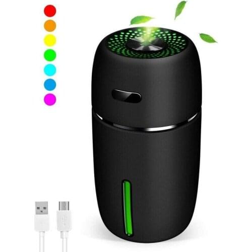 Mini USB Air Humidifier Aroma Diffuser Car Essential Oil Air Purifier With LED