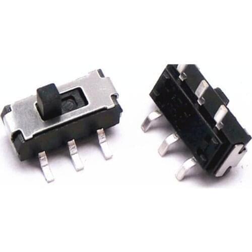 50pcs/lot MSS22D18 MINI Miniature SMD SMT Slide Switch 2P2T 6Pin Handle high 2mm For DVD Switch