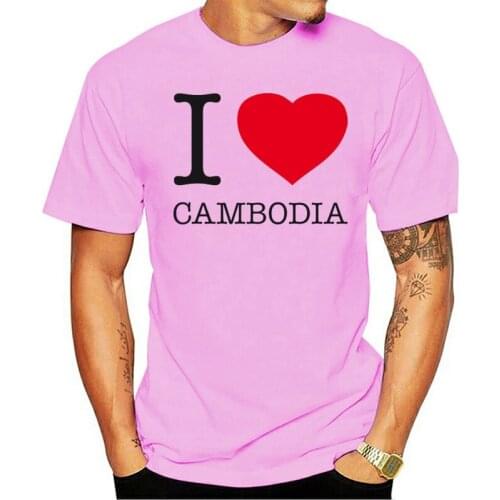 I Love Cambodia men summer t shirts casual short sleeve tops printed boys t shirt
