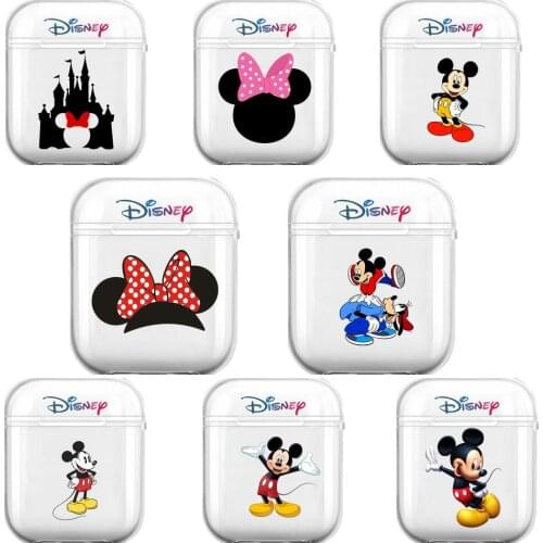 Disney mickey Soft Silicone Cases For Airpods 1/2 Protective Bluetooth Wireless Earphone Cover For Air Pods Charging Box Bags