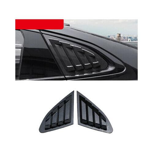 Carbon Fiber Rear Window Shutter Cover Trim 2pcs for Chevrolet Malibu 2016-2019