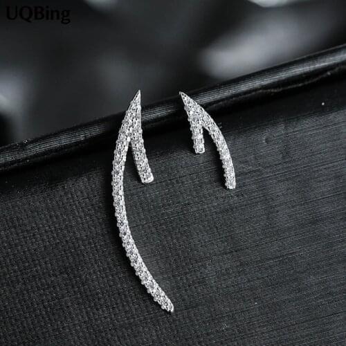 New Arrivals 925 Sterling Silver Stud Earrings Personality Arrow Aymmetric Stud Earring For Women Jewelry Free Shipping Brincos