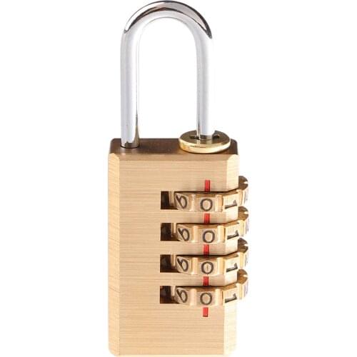 New Arrivial Mini 4 Digits Number Password Code Lock Combination Padlock Resettable For Travelling Bag Door