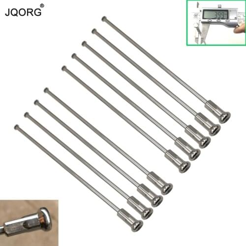 Straight Pull Head Diameter 4.0 mm 8 Gauge Motorcycle Spokes 304 Stainless Steel Material Round Body Sliver E-bike Spokes & Caps