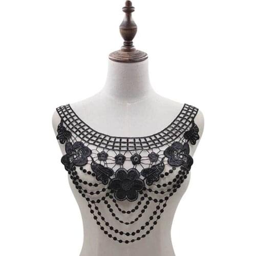 Water-soluble Collar Polyester Silk Embroidery Collar 3D Hollow Chest Lace Fake Collar 3d Lace Fabric Net Lace Fabric