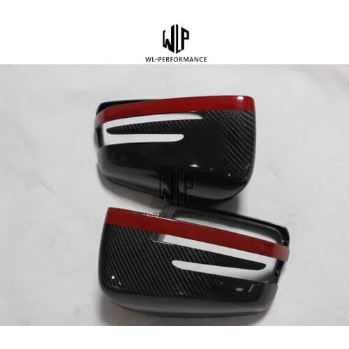 W204 W218 W221 Replacement Carbon Fiber Rearview Mmirror Cover Red Edge For Mercedes Benz W204 W218 W221 Car Body Kit