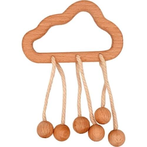 W3JF Cute Animal Shaped Baby Gifts Infant Bed Around Decoration Hanging Toy with Bell Inside Food Grade Toys