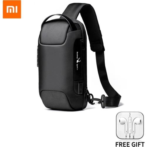 Xiaomi Youpin Mens Waterproof USB Oxford Crossbody Bag Anti-theft Shoulder Bag Multifunction Travel Messenger Chest Pack Male