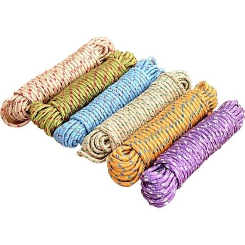 1PC 10M Clotheslines Portable Laundry Clothesline Nylon Rope Sturdy Hanging Drying Clothes Line Cord For Outdoor Camping Travel
