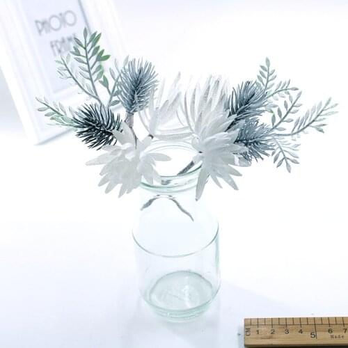 1 high quality plastic weed branch fake flower bouquet branch pole fake leaf wedding family party aquatic decoration