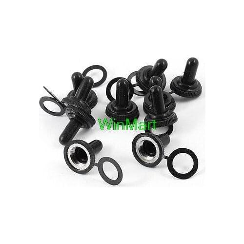 10 Pcs 11mm Thread Dia Rubber Toggle Switch Boot Weatherproof Protector Cover