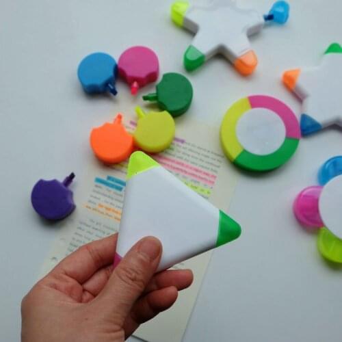 2pcs/lot DIY Cute Kawaii Plastic Highlighter Marker Pen For Kids Gift Office School Supplies Creative Stationery Novelty Item