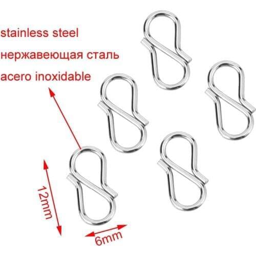 200pcs Stainless Steel Silver S Shape Hook DIY Fit Necklace Bracelet Jewelry Findings Making