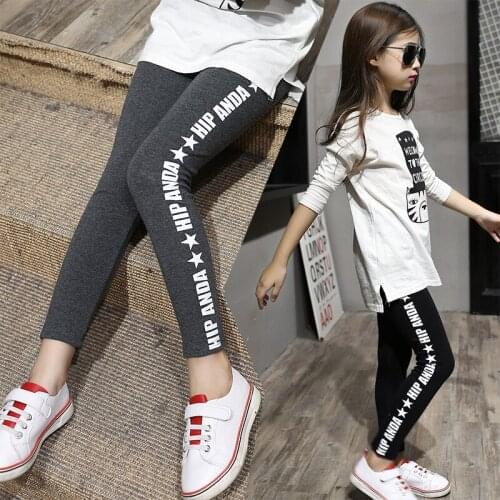 2016 Autumn Big Boy New Girl In Korean Sweet All-match Letters Leggings Trousers Girl Pants