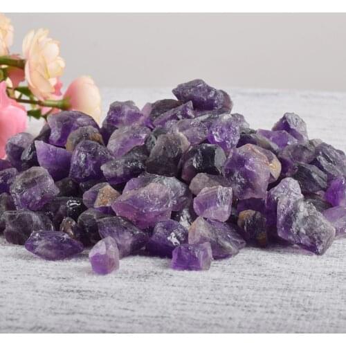230g Bulk Raw Stone Dark Amethyst Irregular Natural Rock Purple Mineral Chakra Degaussing Meditation Healing Fish Tank Decor