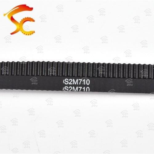 2pcs S2M-710-6/10mm belt closed loop rubber S2M-710-6/10mm timing belt Teeth 355 Length 710mm width 10/6mm for 3D printer