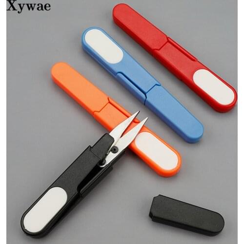 4 Pcs/Lot Multipurpose Handle Safety Cover Sewing Scissors Yarn Scissors Thread Embroidery Cross Stitch Cutter Shape Scissor DIY