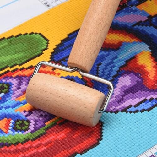 5D Diamond Painting Tool Set Double Wooden Roller DIY Diamond Painting Accessories, 18x12cm