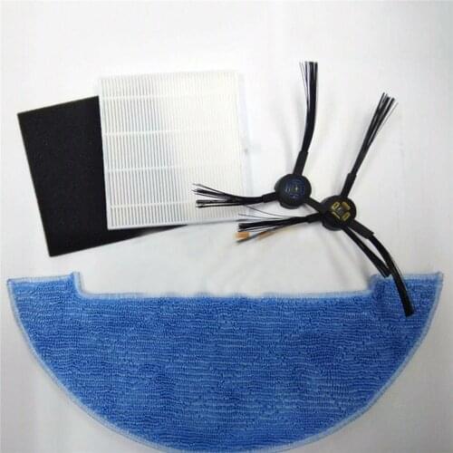 Robot HEPA Filter Side Brush Kit for ILIFE X750 V8S V80 V8 Robotic Vacuum Cleaner Parts with Sponge filters & Rag Accessories