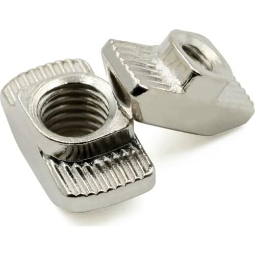 10pcs Aluminum Extrusion Hand Tool M3/M4/M5*10*6 for 20/30 Series Slot T-nut Sliding T Nut Hammer Nut Fasten Connector