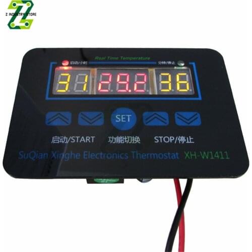 XH-W1411 Thermostat LED Digital Temperature Controller AC110-220V DC 12V Intelligent Temperature Sensor Temperature Controller